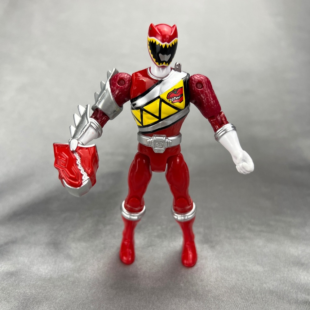 2014 Bandai Power Rangers Dino Steel Red Ranger 5 Inch Complete Figure w/ T.Rex